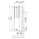 Радіатор Brugman Compact тип 22 h=400 бічне підключення 2 compact4 j 22