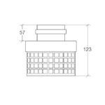 Адаптер для переходу з ∅ 60 на ∅ 80 мм із забором повітря з приміщення turboTEC 2 для перехода с ∅ 60 на ∅ 80 мм с забором воздуха из помещения для котлов turboTEC размеры